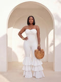All White Flare Jumpsuit
