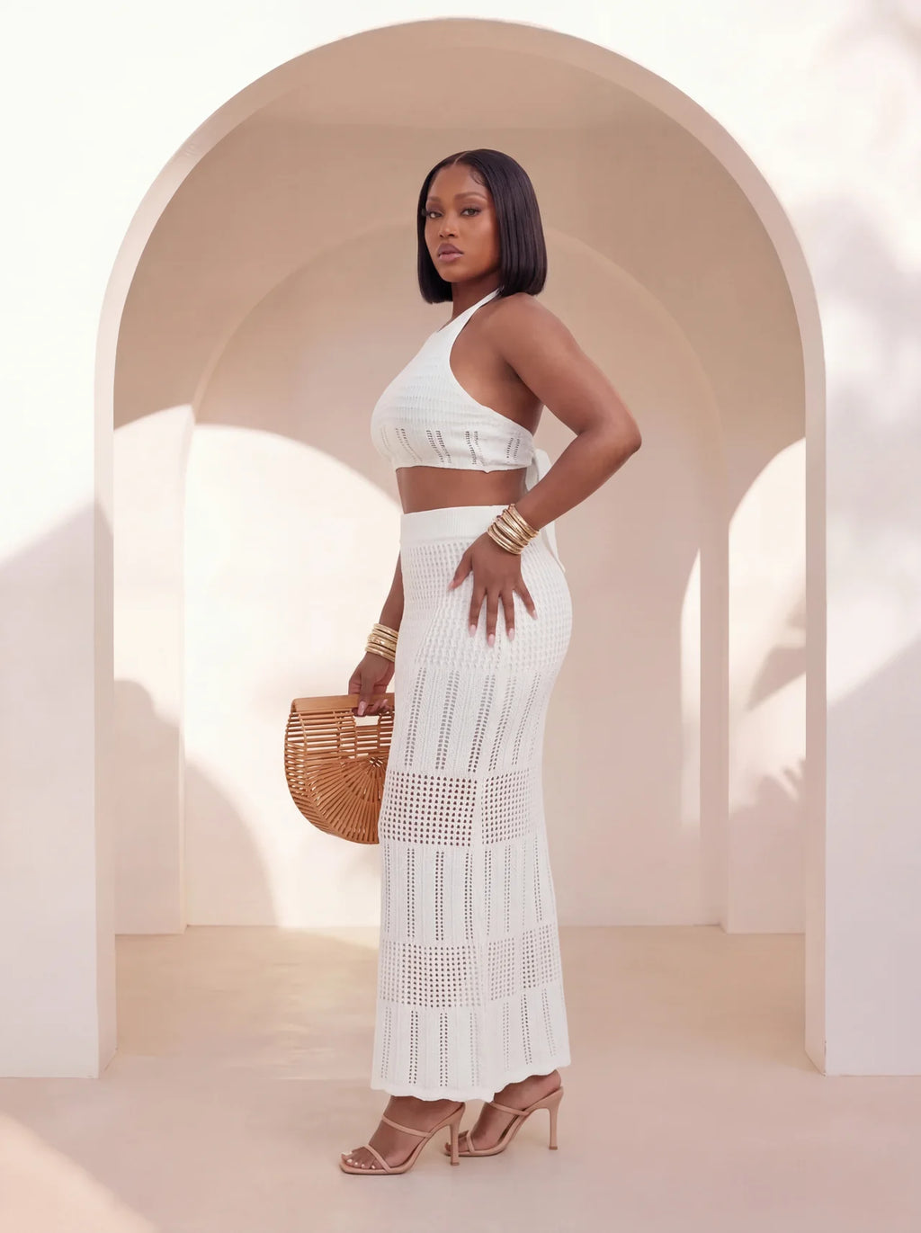 Vacation Me White Skirt Set