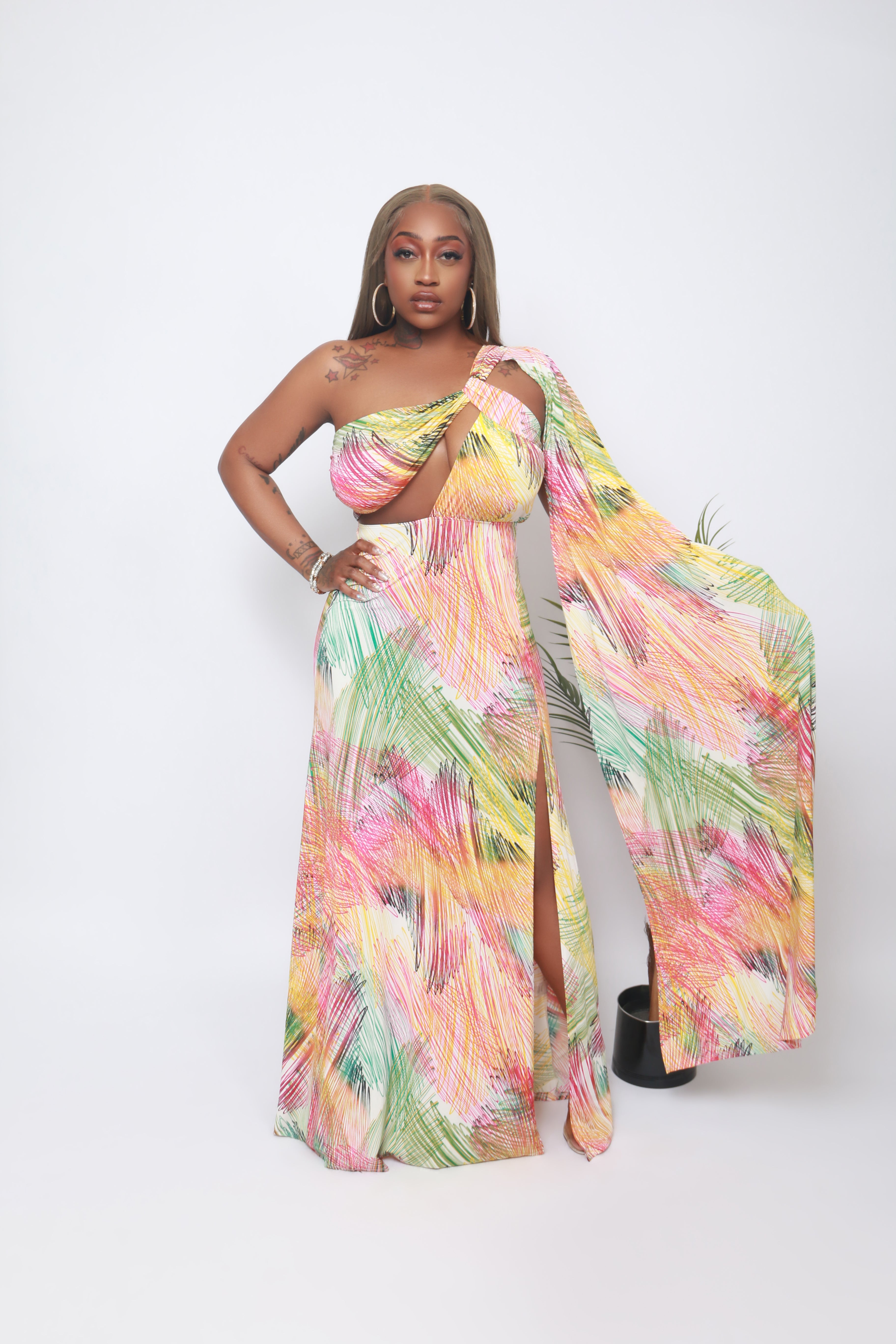Beach Resort Multicolor Maxi Dress
