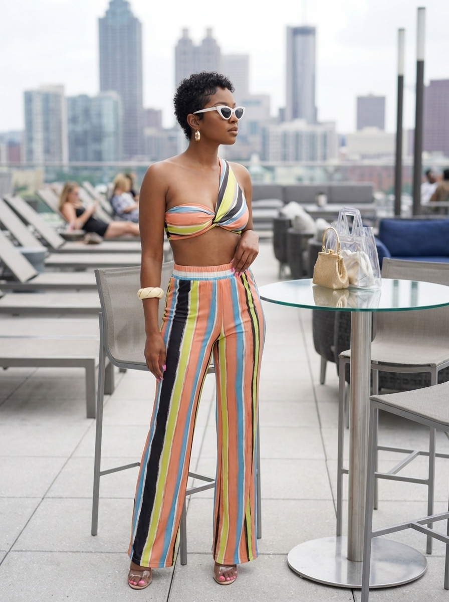 Playfully Me Multicolor Pant Set