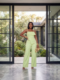 Power Move Lime Green Wide Leg Jumpsuit
