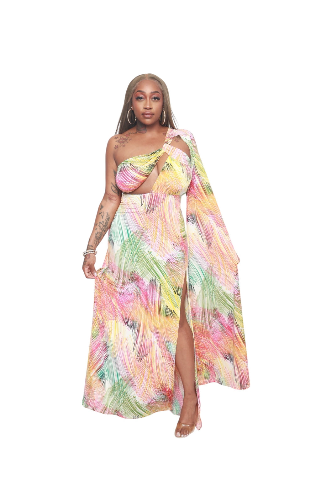 Beach Resort Multicolor Maxi Dress