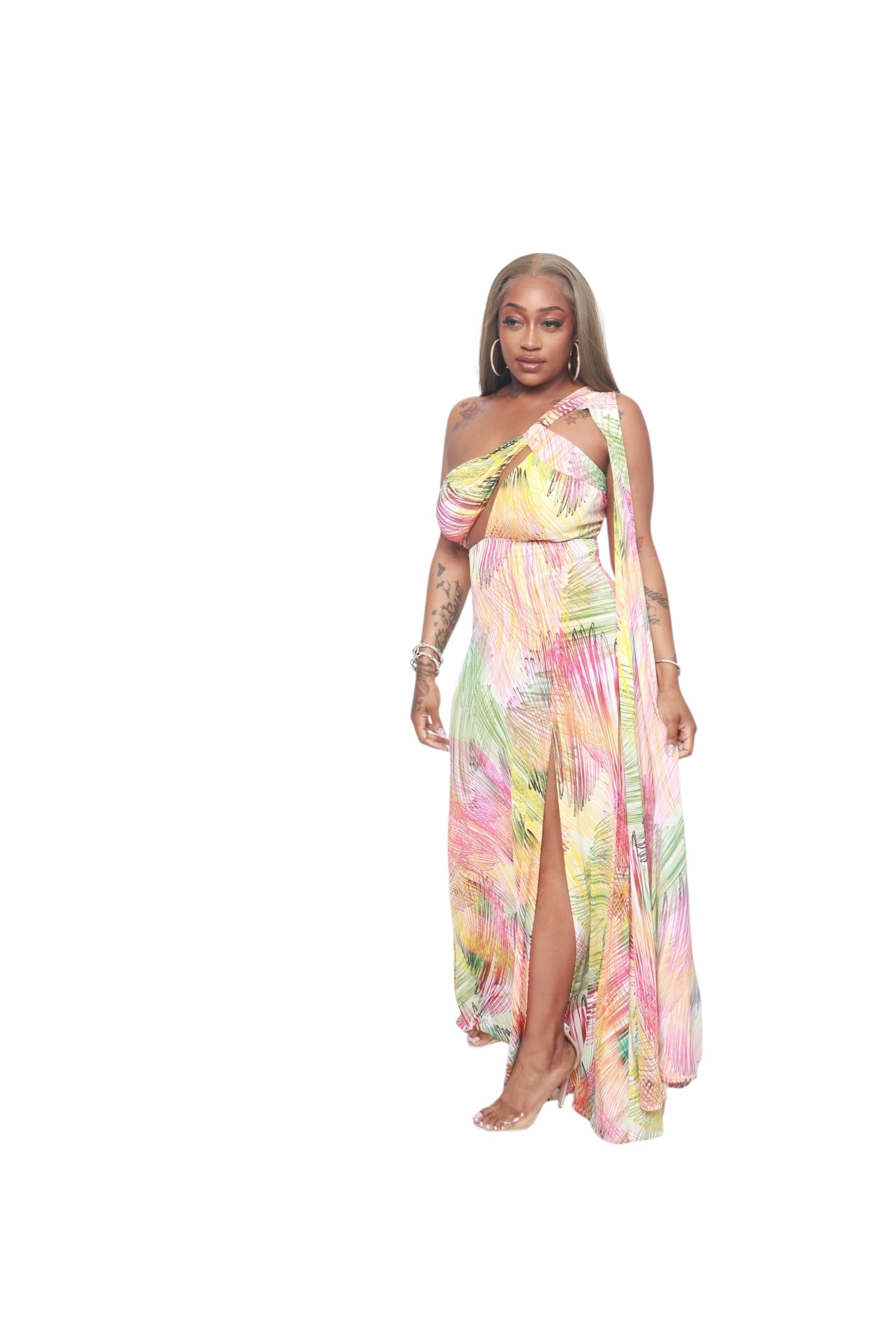 Beach Resort Multicolor Maxi Dress