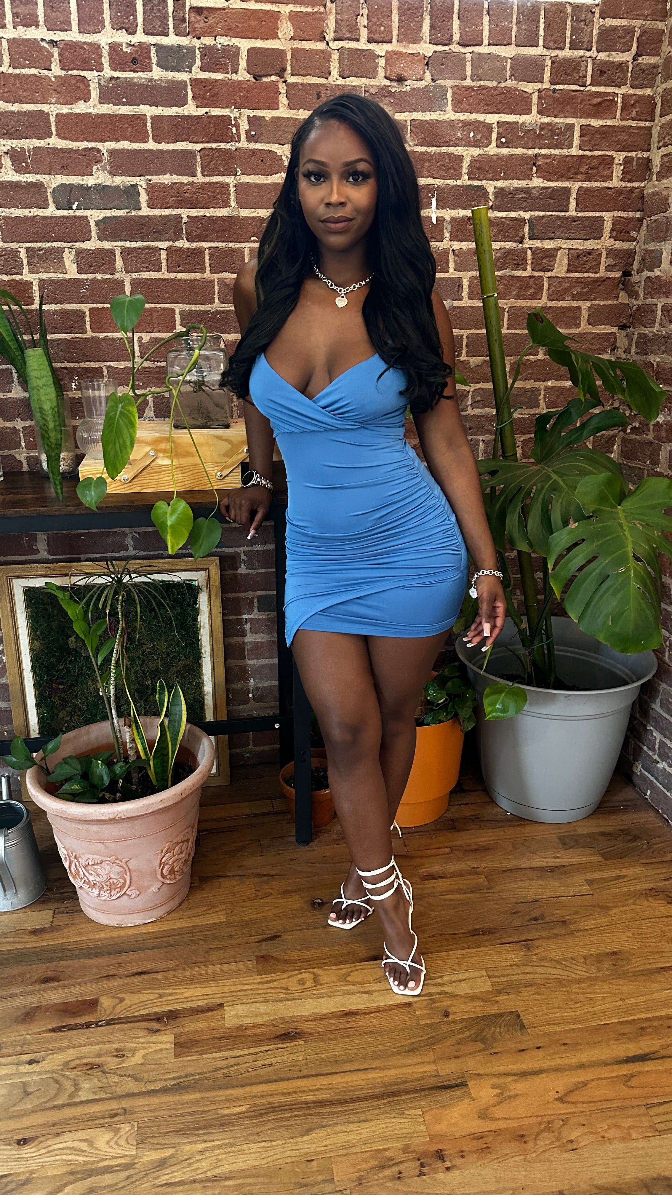 Blue Asymmetrical Dress