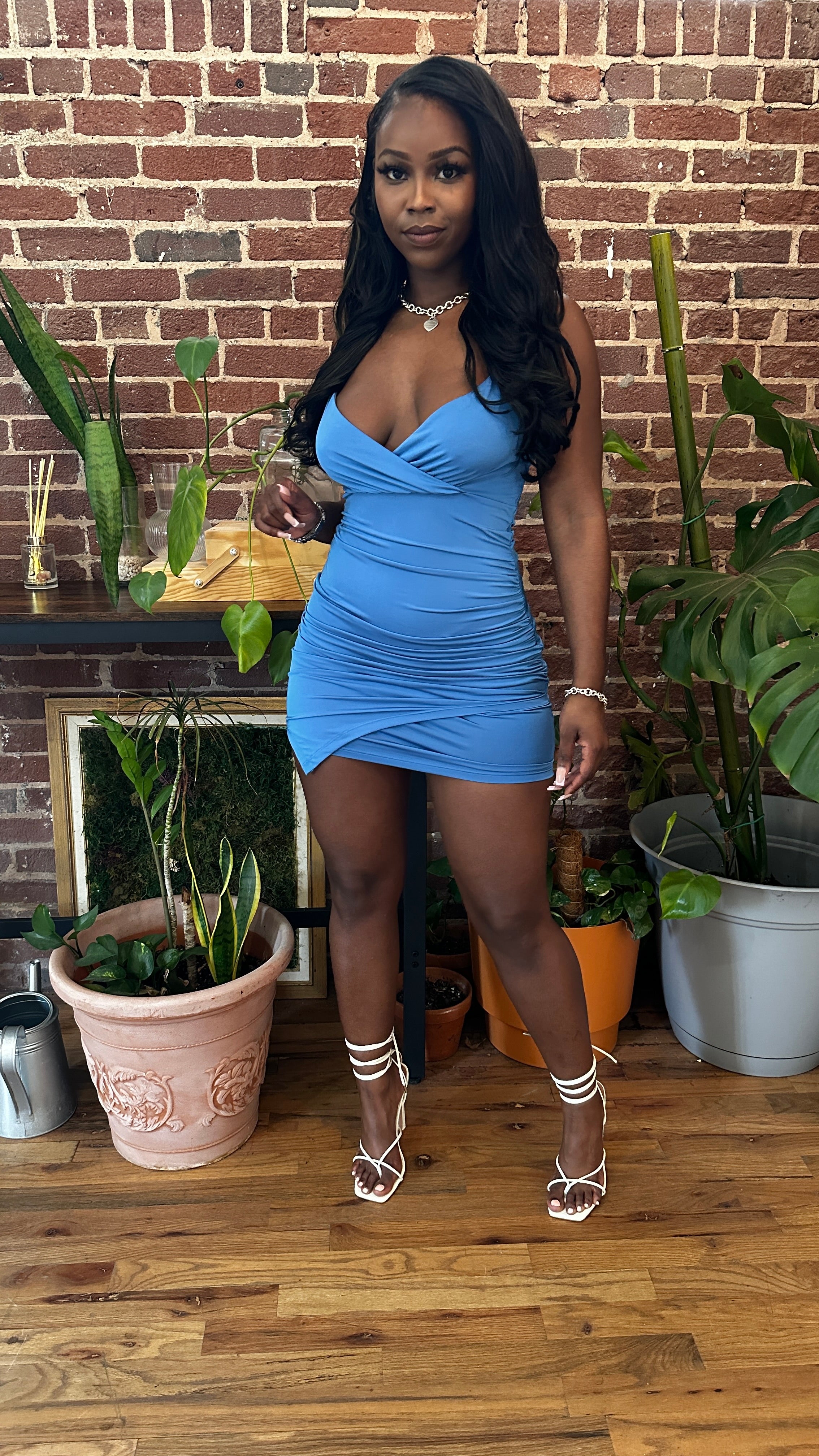 Blue Asymmetrical Dress