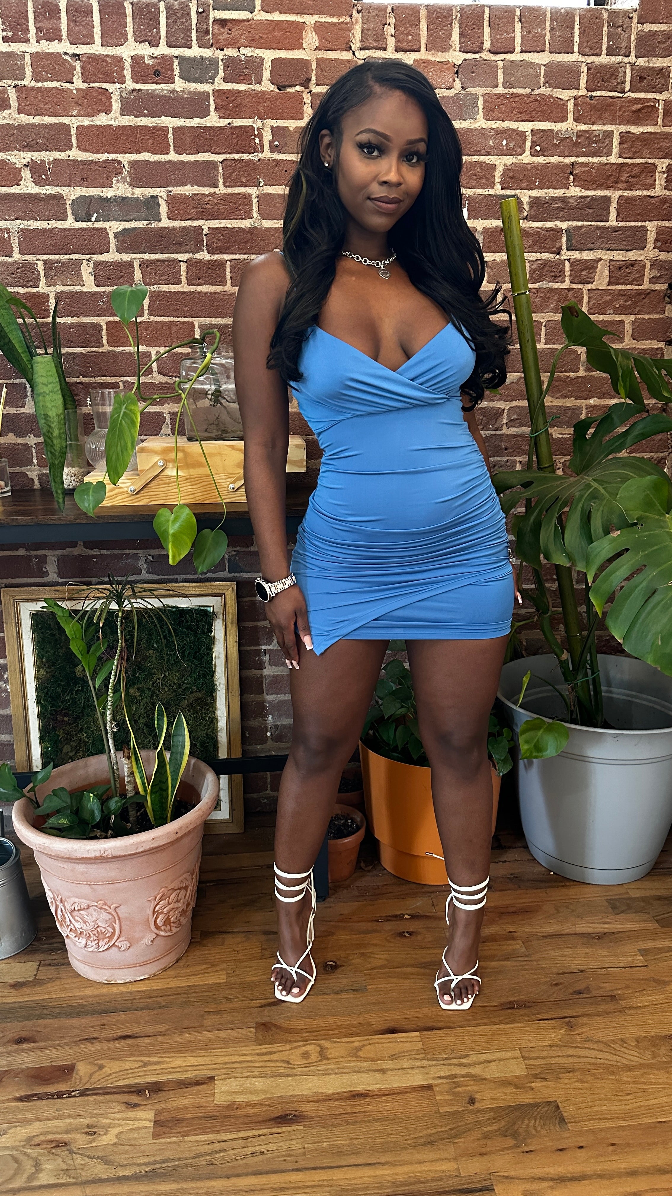 Blue Asymmetrical Dress